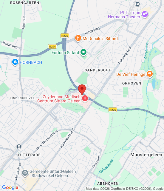 Google maps afbeelding voor Spoedpost Westelijke Mijnstreek